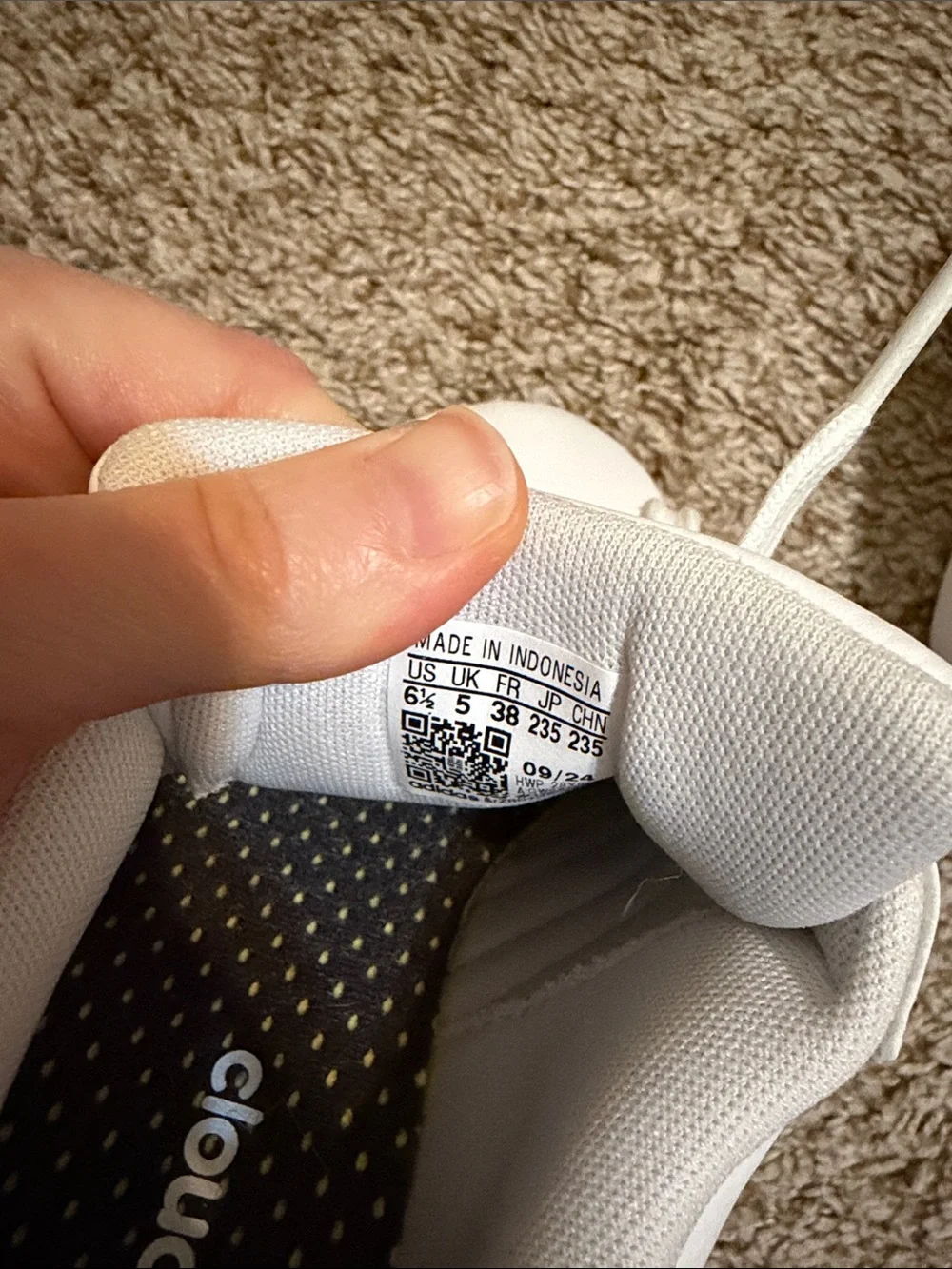 Adidas White and Black Women’s Cloudfoam Comfort Shoes